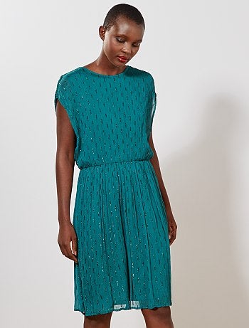 Vestido plissado soltinho - Kiabi