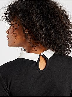 Vestido pré-mamã com gola claudine - Kiabi