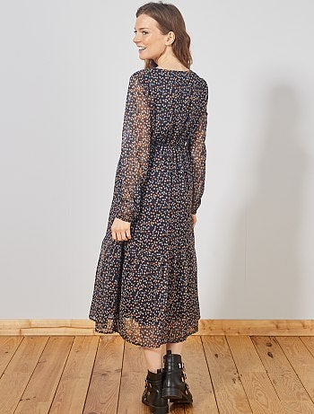 Vestido pré-mamã fluido e comprido - Kiabi