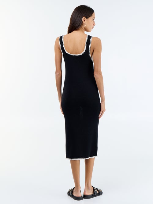 Vestido reto em malha de tricô - Kiabi