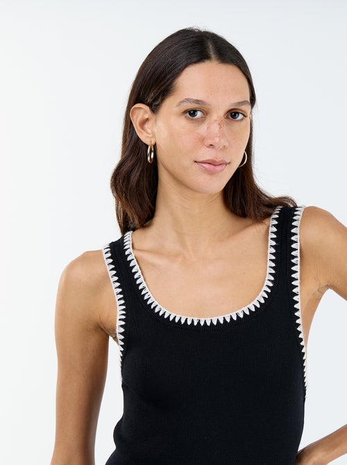 Vestido reto em malha de tricô - Kiabi