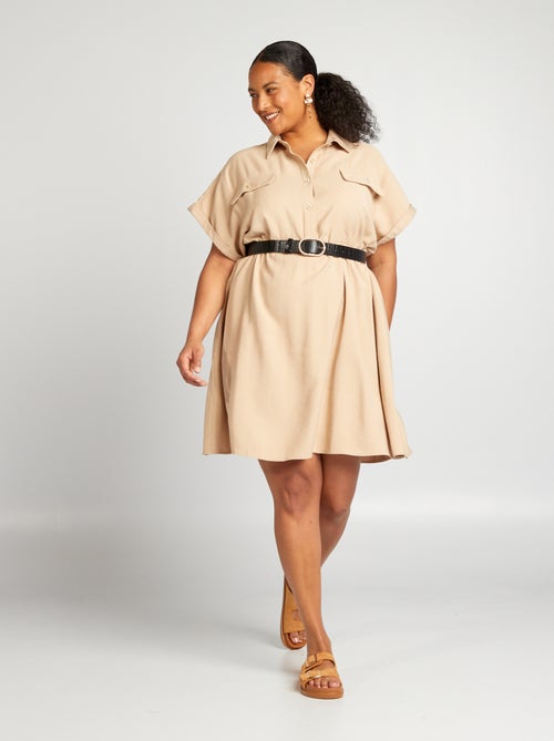 Vestido saariano curto - Kiabi