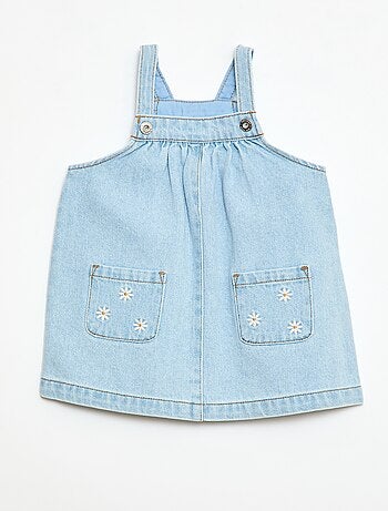 Vestido salopete com 2 bolsos frontais