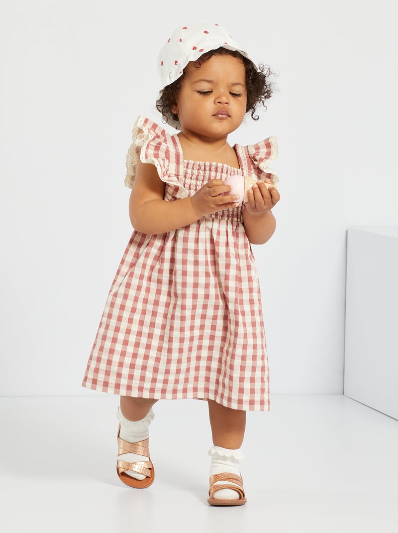 Vestido seersucker + cuecas a condizer ROSA - Kiabi