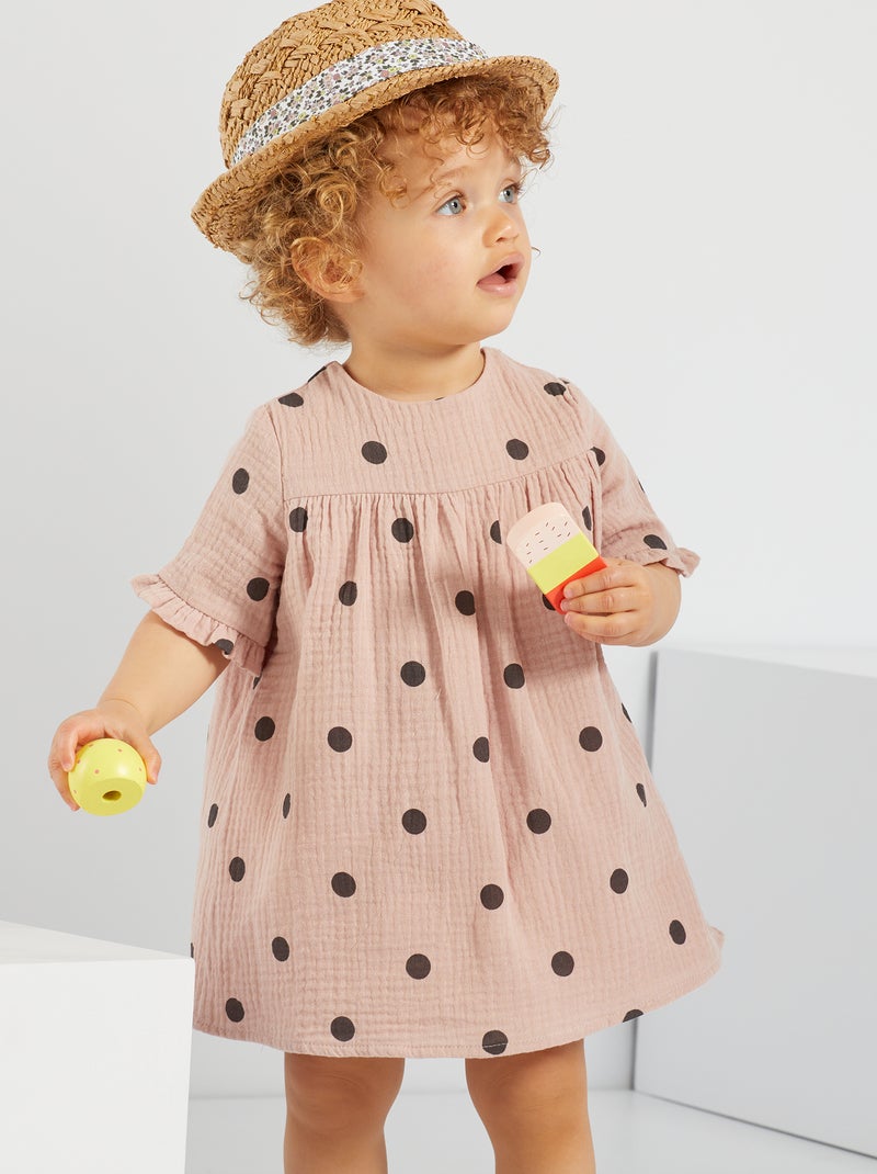 Vestido seersucker ROSA - Kiabi