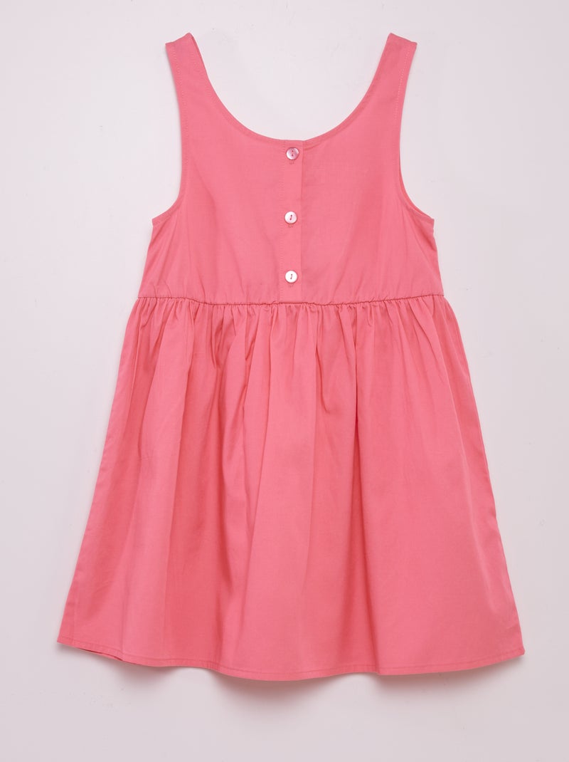 Vestido sem manga com abertura atrás Rosa - Kiabi