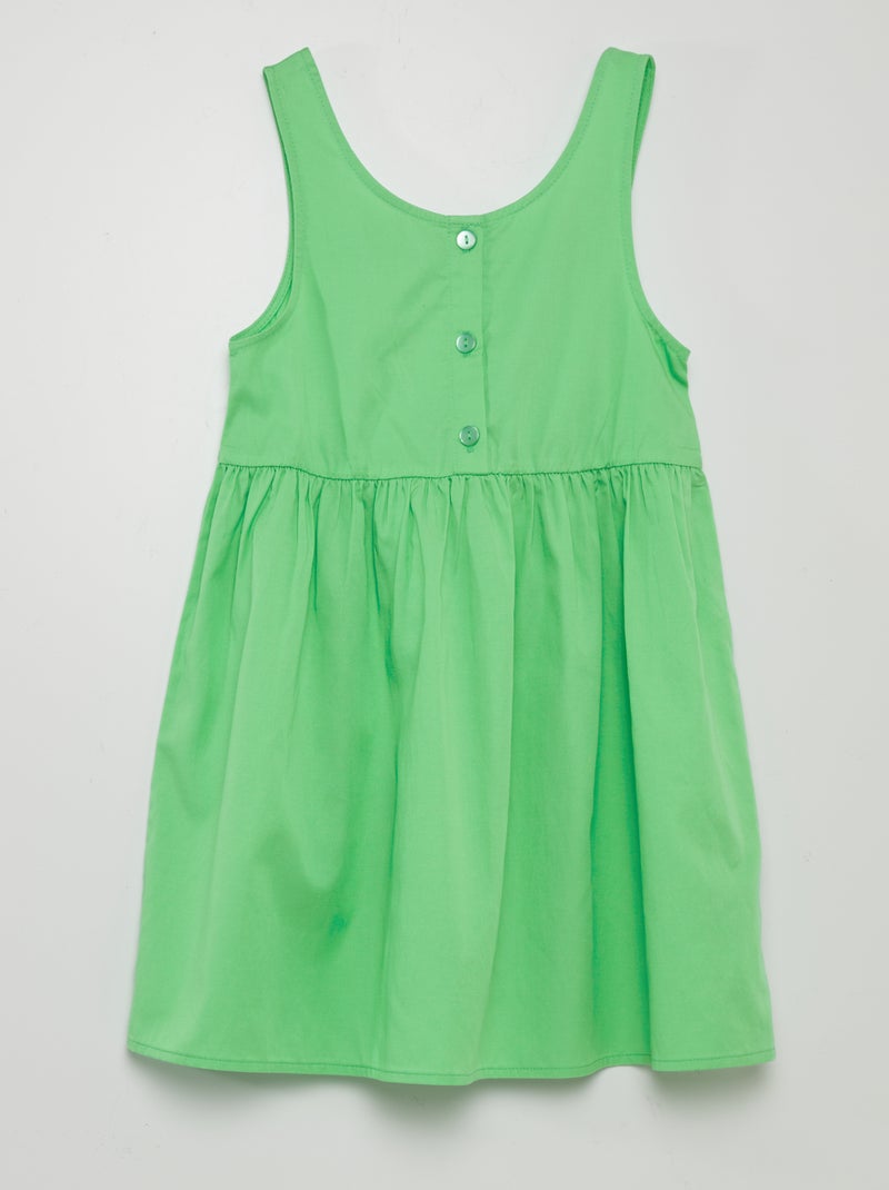 Vestido sem manga com abertura atrás VERDE - Kiabi