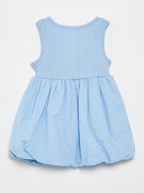 Vestido sem mangas bi-material - Kiabi