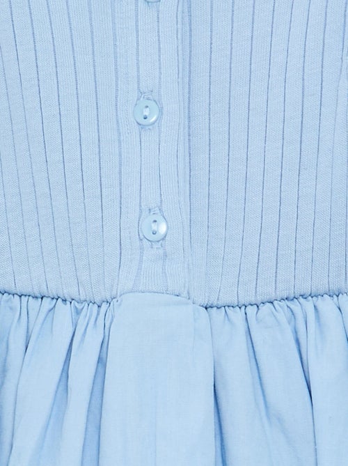 Vestido sem mangas bi-material - Kiabi