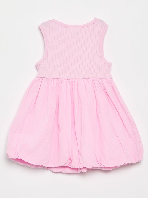 Vestido sem mangas bi-material - Kiabi