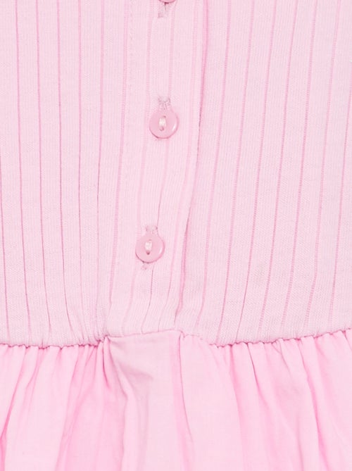 Vestido sem mangas bi-material - Kiabi