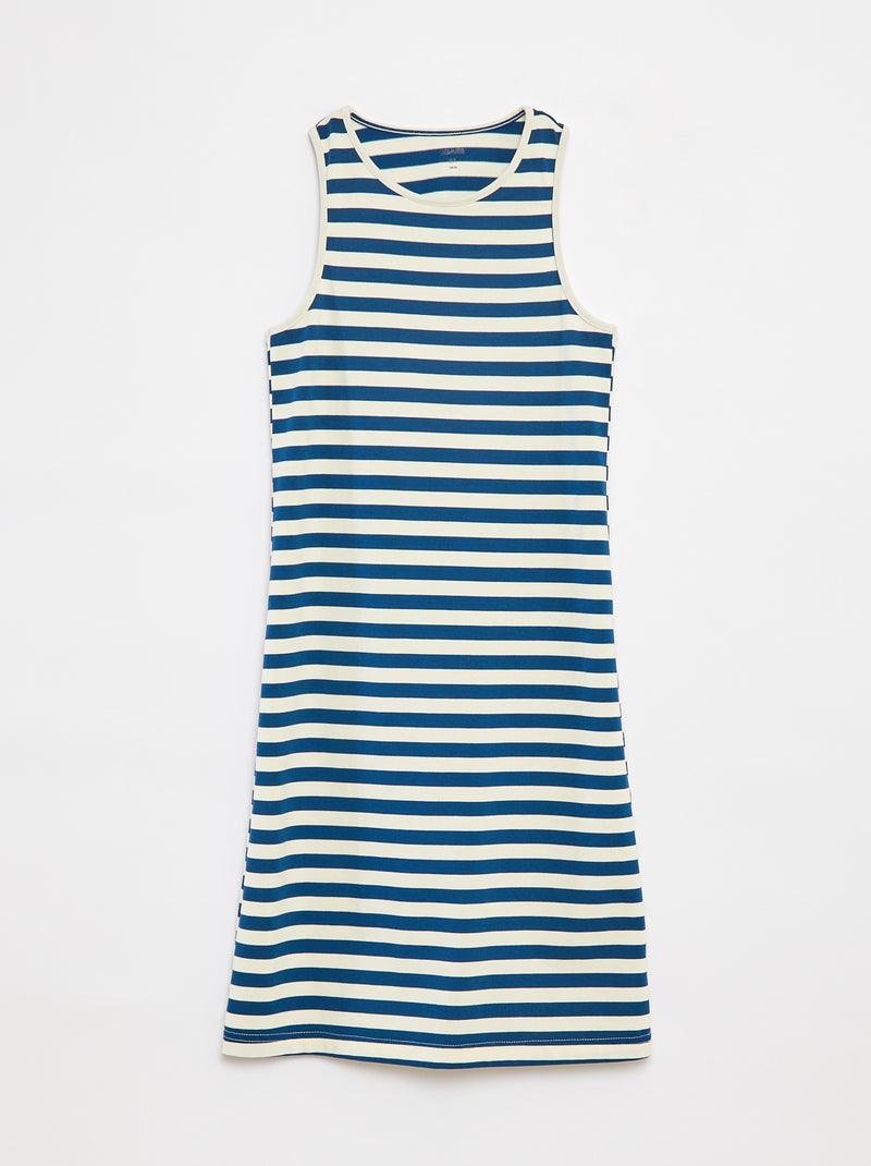 Vestido sem mangas com abertura atrás Azul - Kiabi