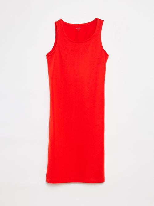 Vestido sem mangas com abertura atrás - Kiabi