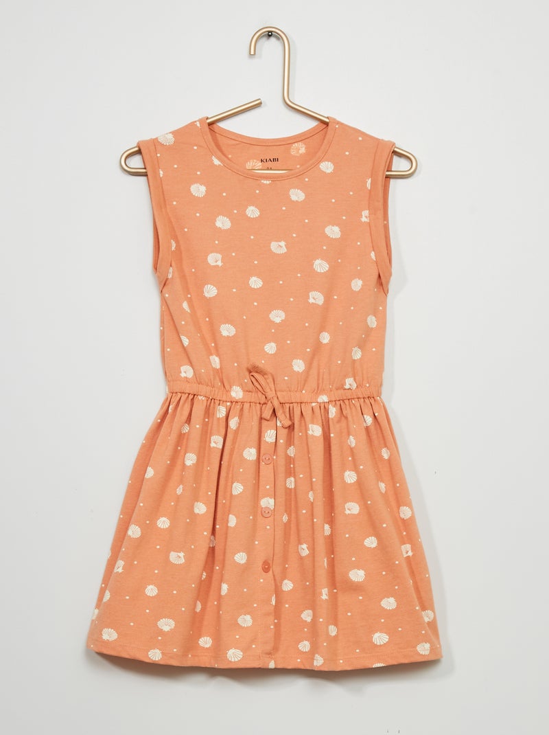 Vestido sem mangas com botões ROSA - Kiabi