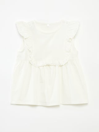 Vestido sem mangas com folhos - So Easy
