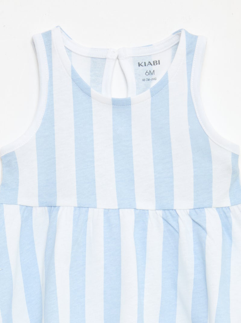 Vestido sem mangas com mensagem Azul - Kiabi