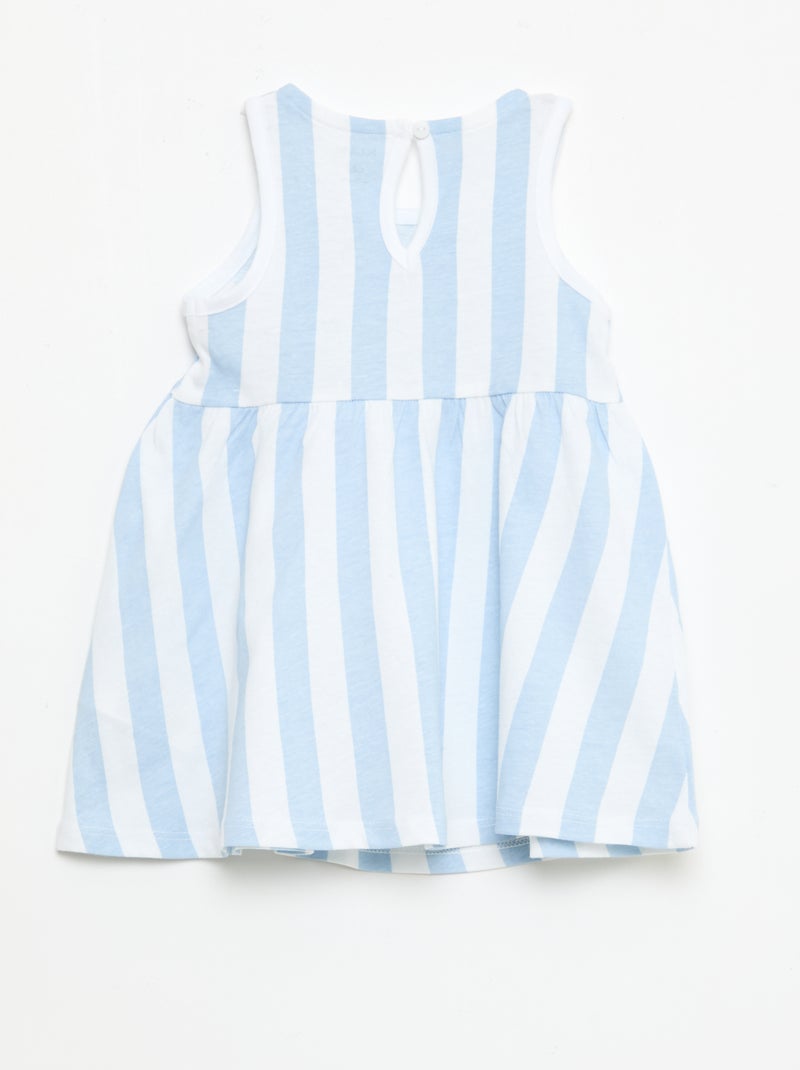 Vestido sem mangas com mensagem Azul - Kiabi