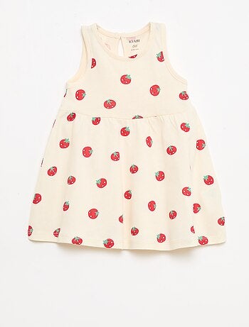 Vestido sem mangas com mensagem