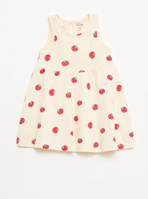 Vestido sem mangas com mensagem - Kiabi