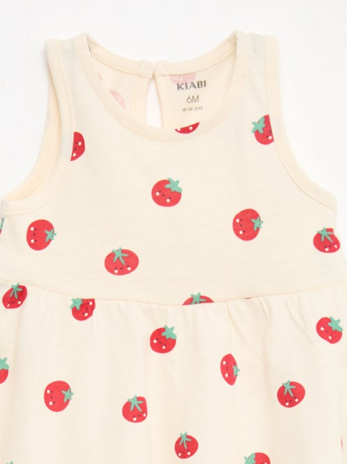 Vestido sem mangas com mensagem - Kiabi