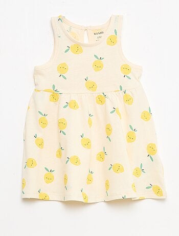 Vestido sem mangas com mensagem