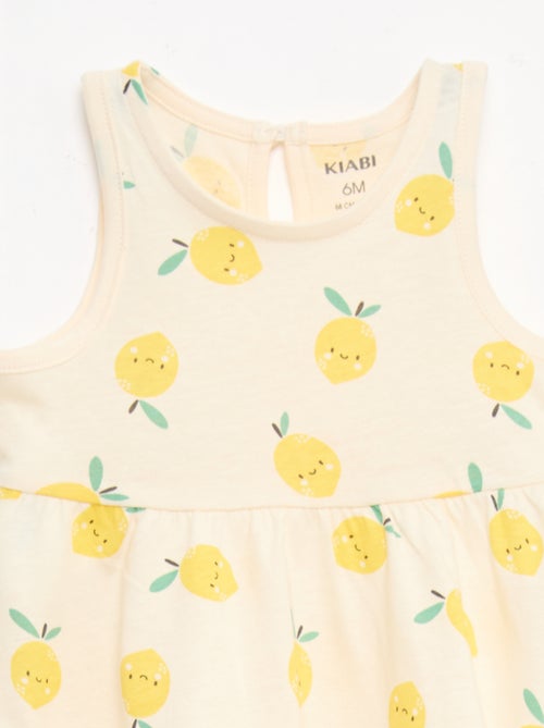 Vestido sem mangas com mensagem - Kiabi