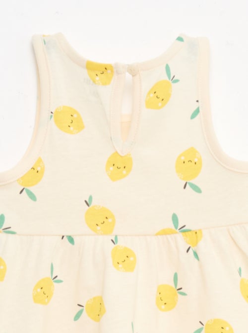 Vestido sem mangas com mensagem - Kiabi