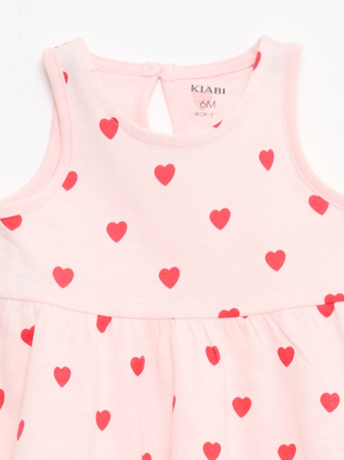 Vestido sem mangas com mensagem - Kiabi