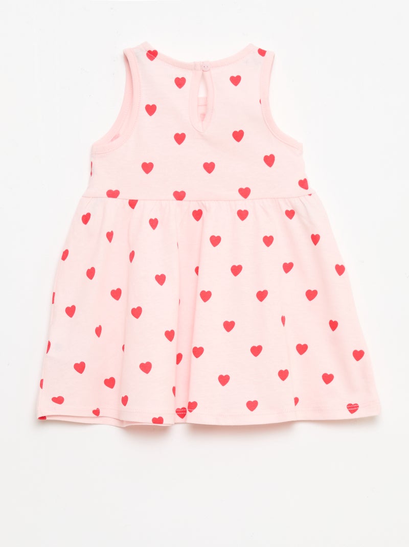 Vestido sem mangas com mensagem Rosa - Kiabi