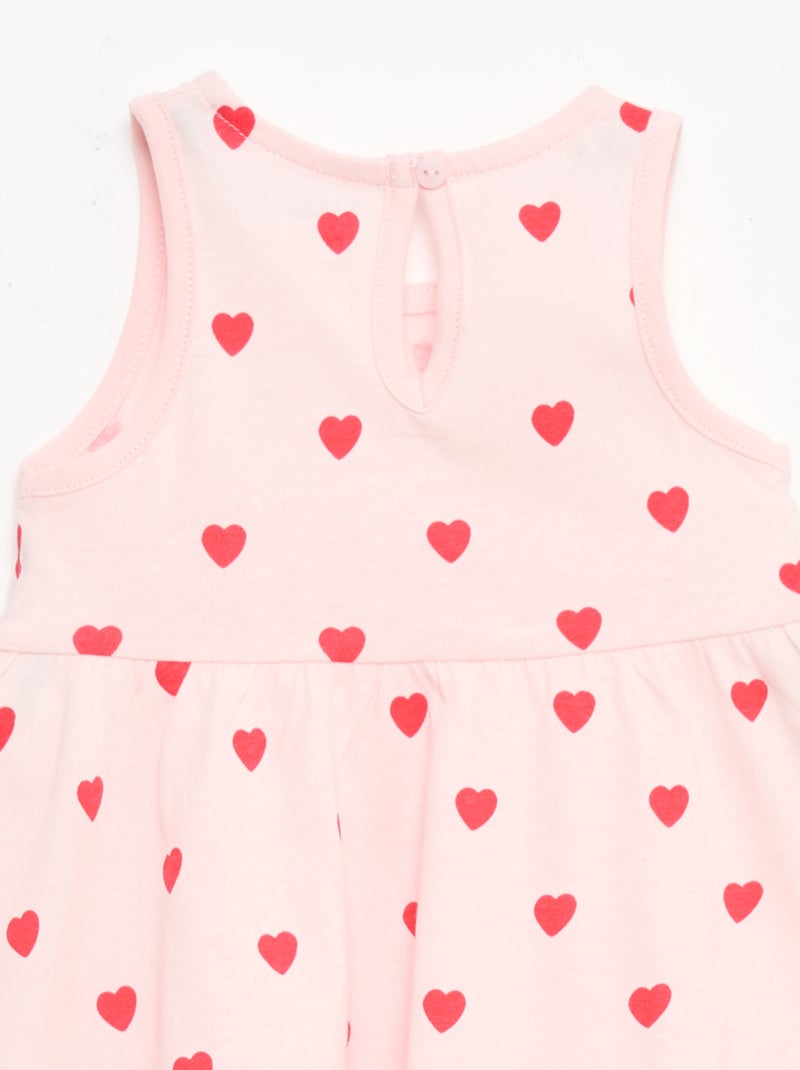 Vestido sem mangas com mensagem Rosa - Kiabi