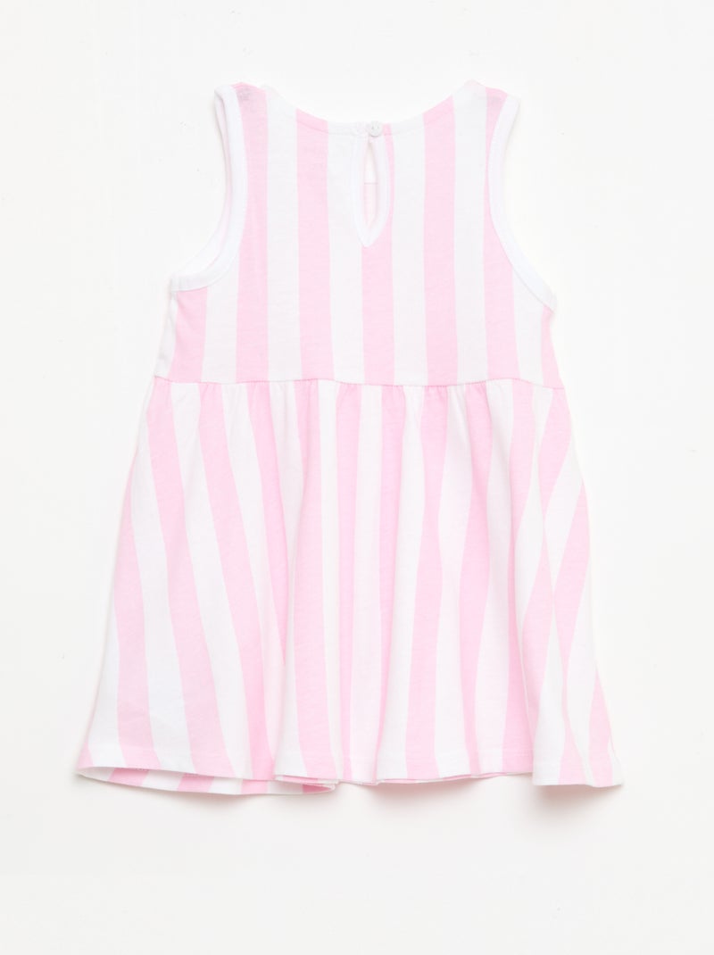 Vestido sem mangas com mensagem Rosa - Kiabi
