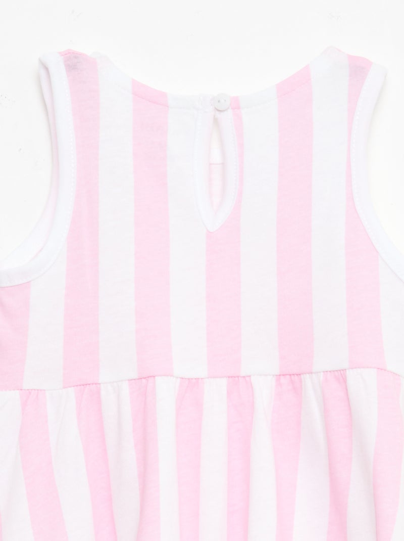 Vestido sem mangas com mensagem Rosa - Kiabi