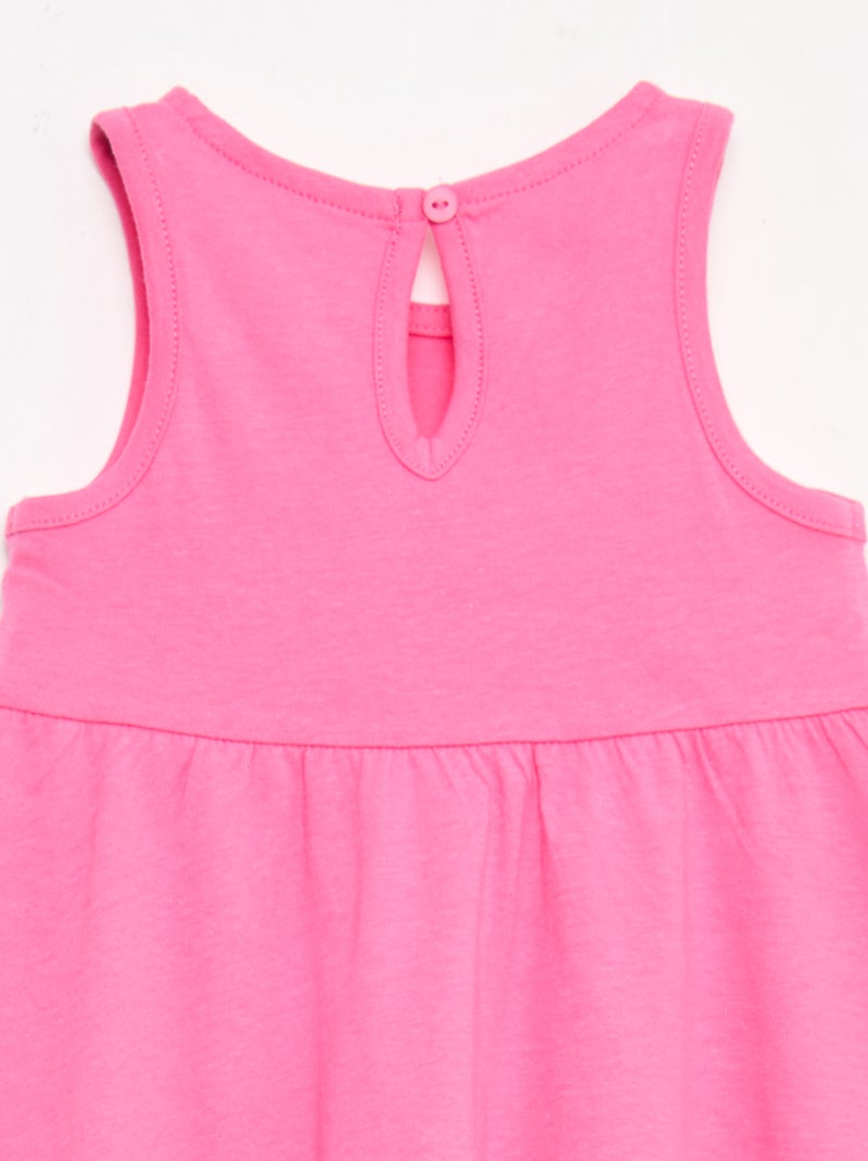 Vestido sem mangas com mensagem Rosa - Kiabi