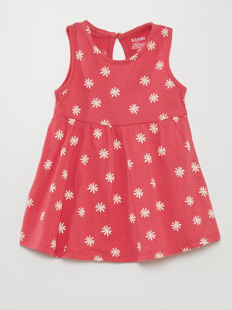 Vestido sem mangas com motivo ROSA - Kiabi