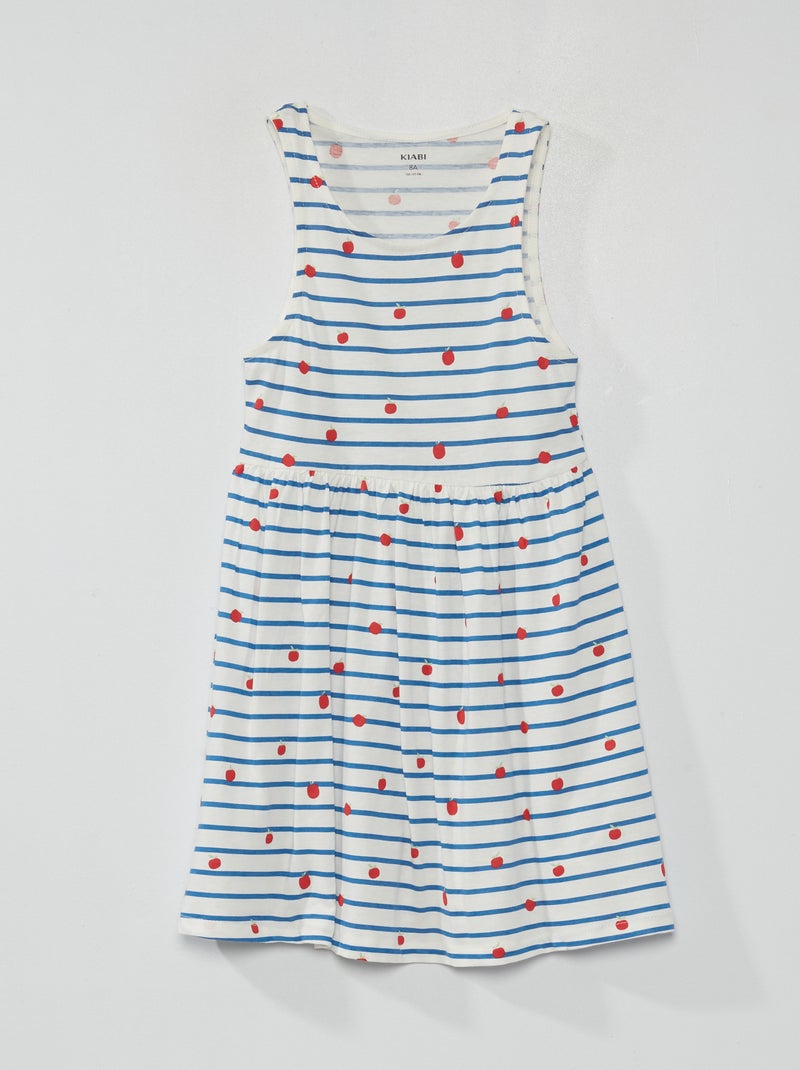 Vestido sem mangas com motivos AZUL - Kiabi