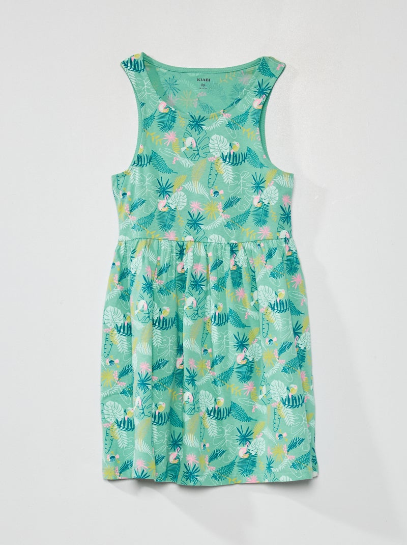 Vestido sem mangas com motivos AZUL - Kiabi