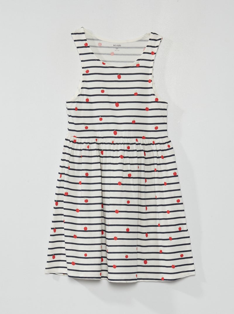 Vestido sem mangas com motivos BEGE - Kiabi