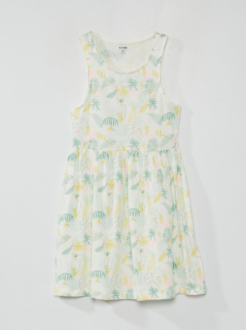 Vestido sem mangas com motivos BEGE - Kiabi