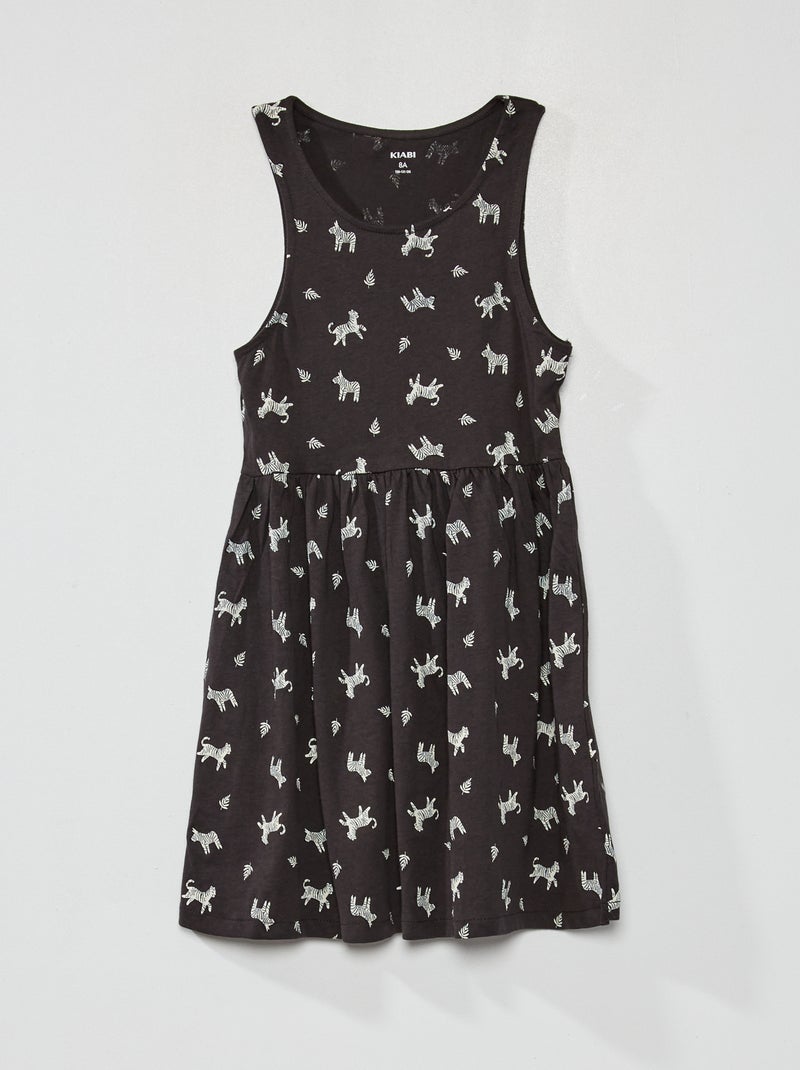Vestido sem mangas com motivos CINZA - Kiabi