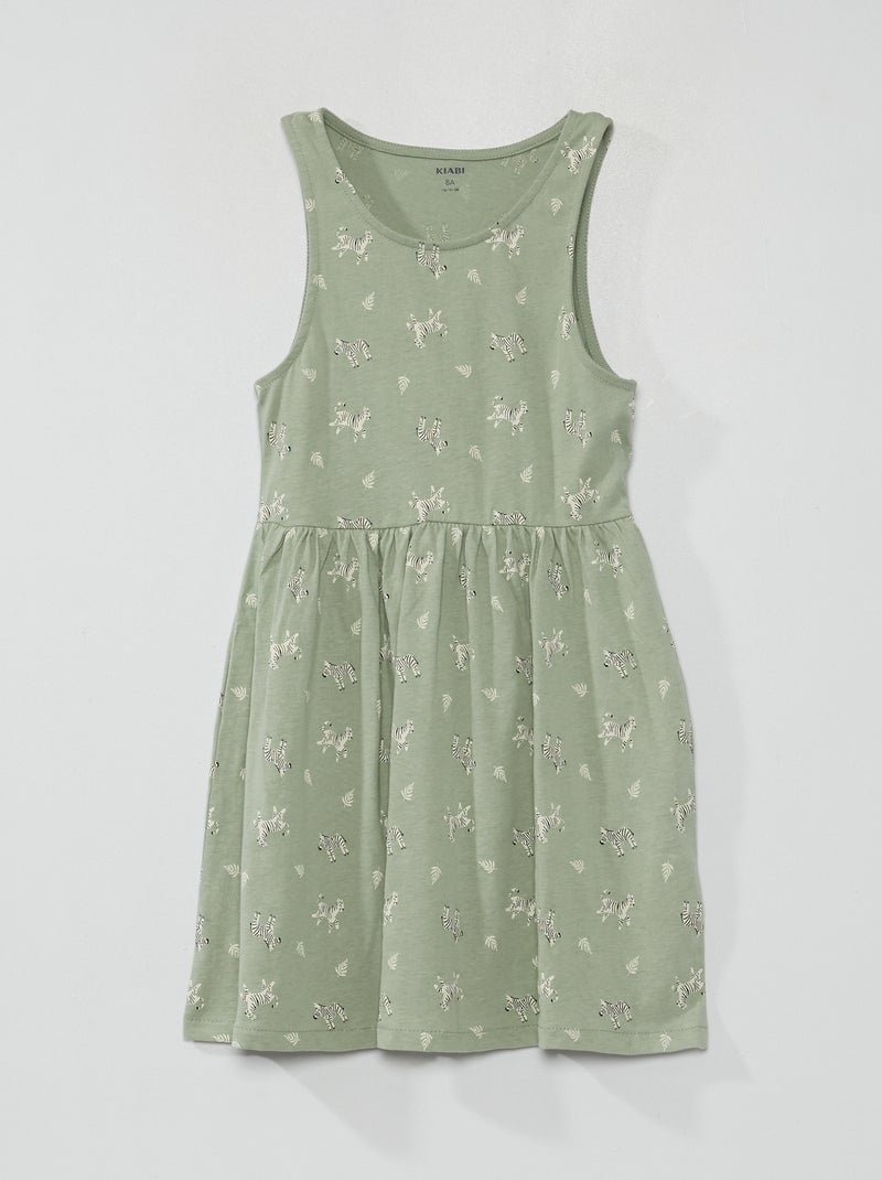 Vestido sem mangas com motivos VERDE - Kiabi