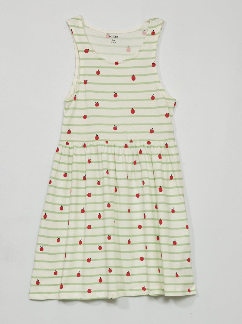 Vestido sem mangas com motivos VERDE - Kiabi