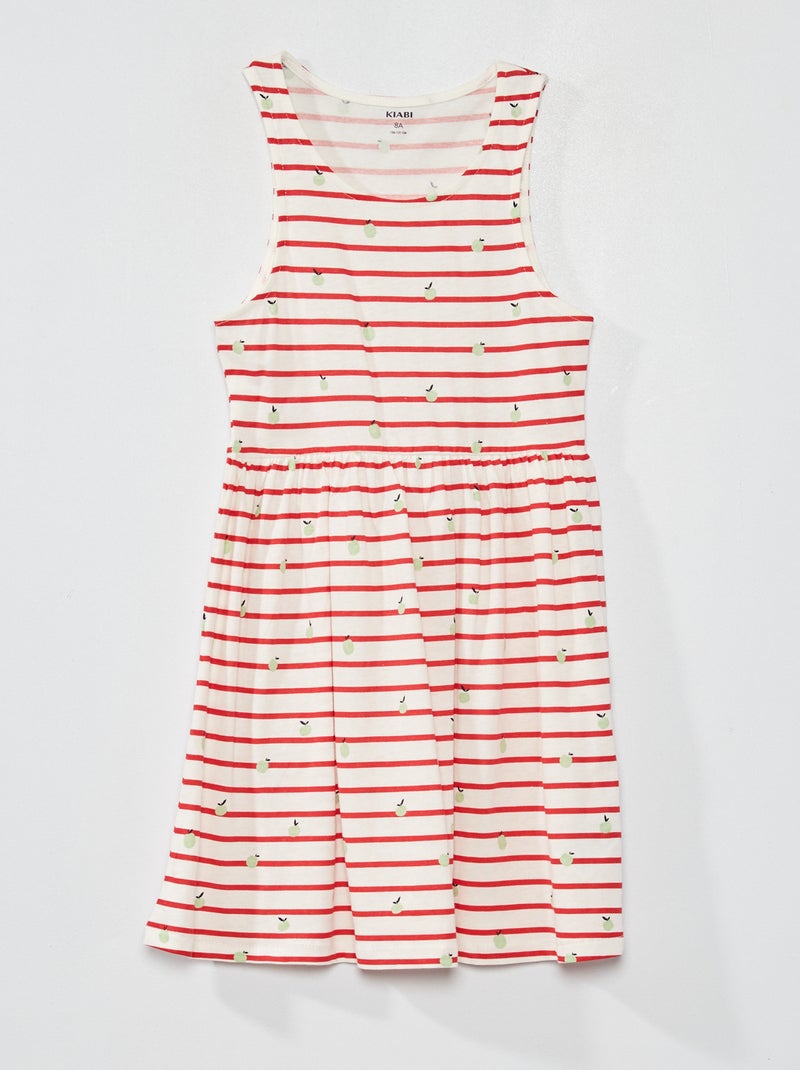 Vestido sem mangas com motivos VERMELHO - Kiabi
