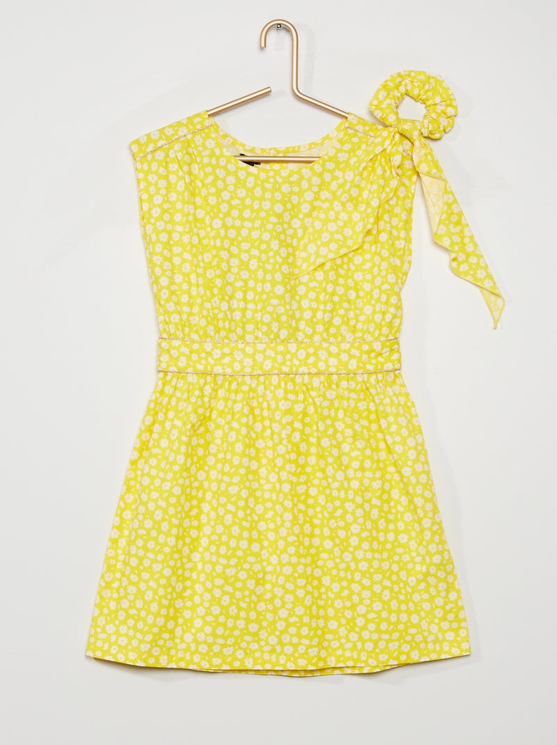 Vestido sem mangas + elástico AMARELO - Kiabi