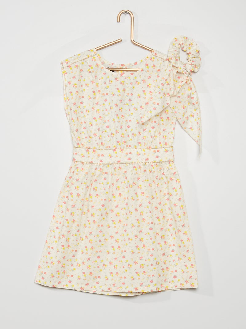 Vestido sem mangas + elástico BRANCO - Kiabi