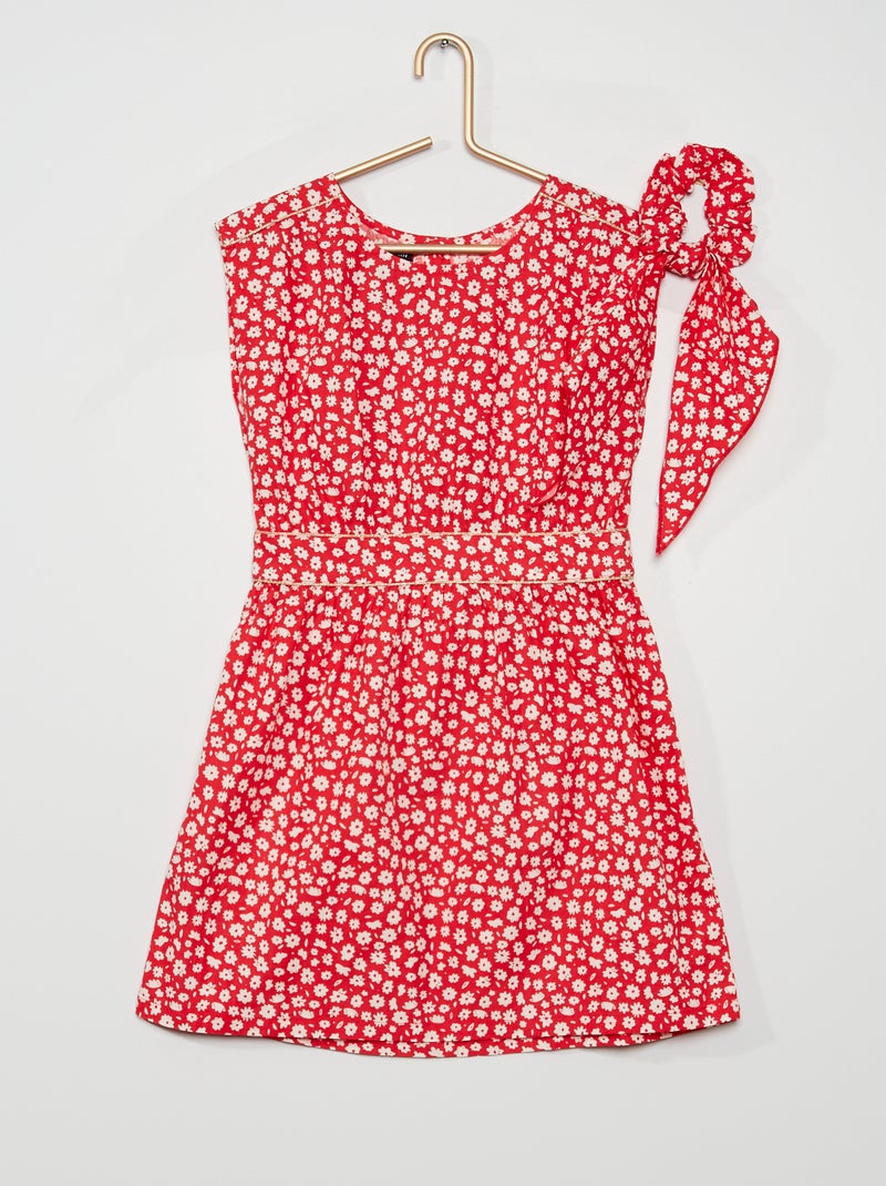 Vestido sem mangas + elástico VERMELHO - Kiabi