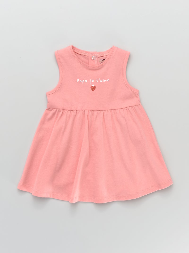 Vestido sem mangas em jersey estampado ROSA - Kiabi