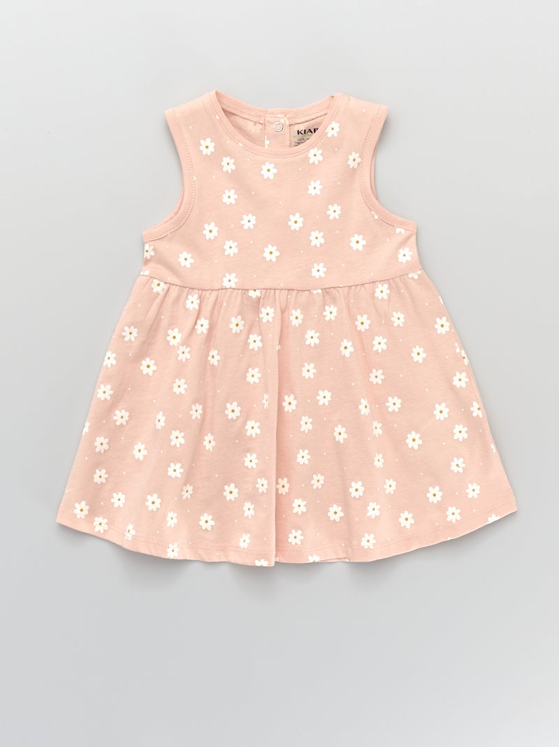 Vestido sem mangas em jersey estampado ROSA - Kiabi