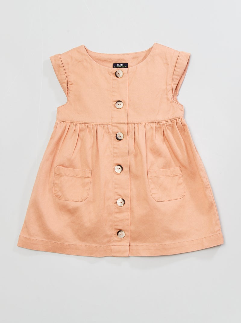 Vestido sem mangas em tencel BEGE - Kiabi