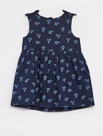 Vestido sem mangas em voile de algodão