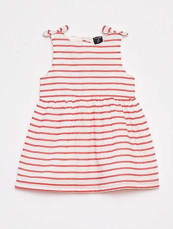 Vestido sem mangas em voile de algodão